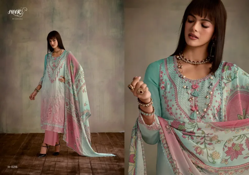 Starlight By Kimora Heer Muslin Printed Embroidery Salwar Suits 